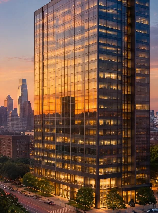 Glass at golden hour