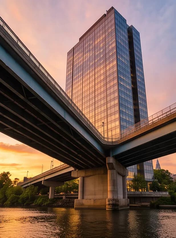 From beneath the bridge